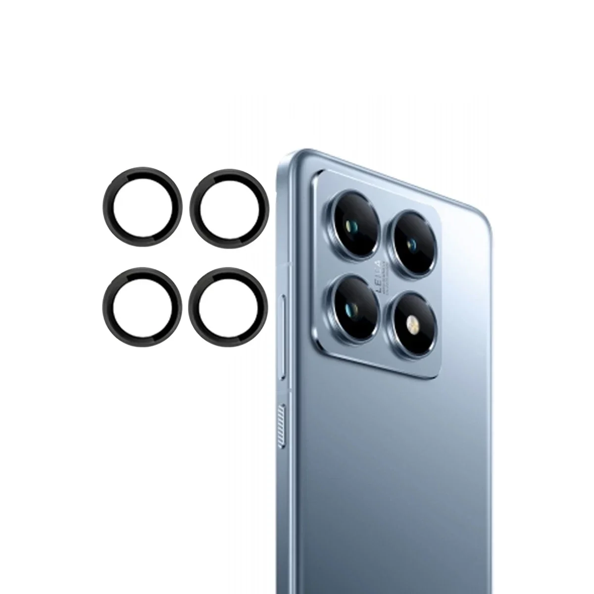 Joko Xiaomi Mi 14T Pro PVD Metal Kamera Lens - Siyah Joko Xiaomi Mi 14T Pro PVD Metal Kamera Lens - Siyah