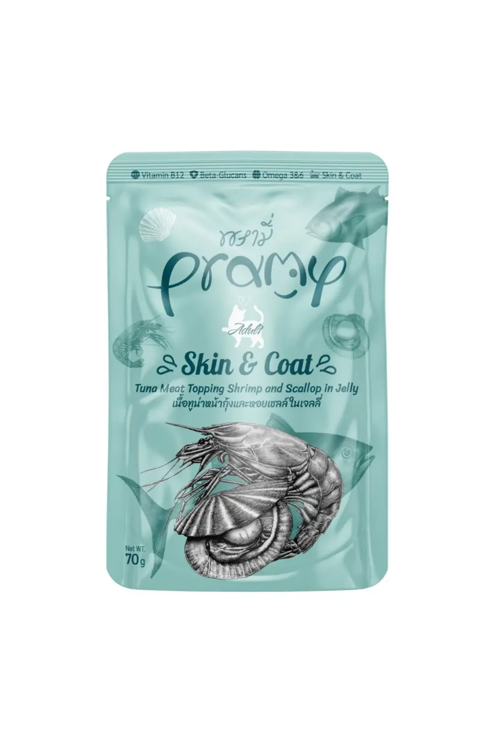 Pramy Jöle İçinde Karidesli, Deniz Taraklı Ve Ton Balıklı Yetişkin Yaş