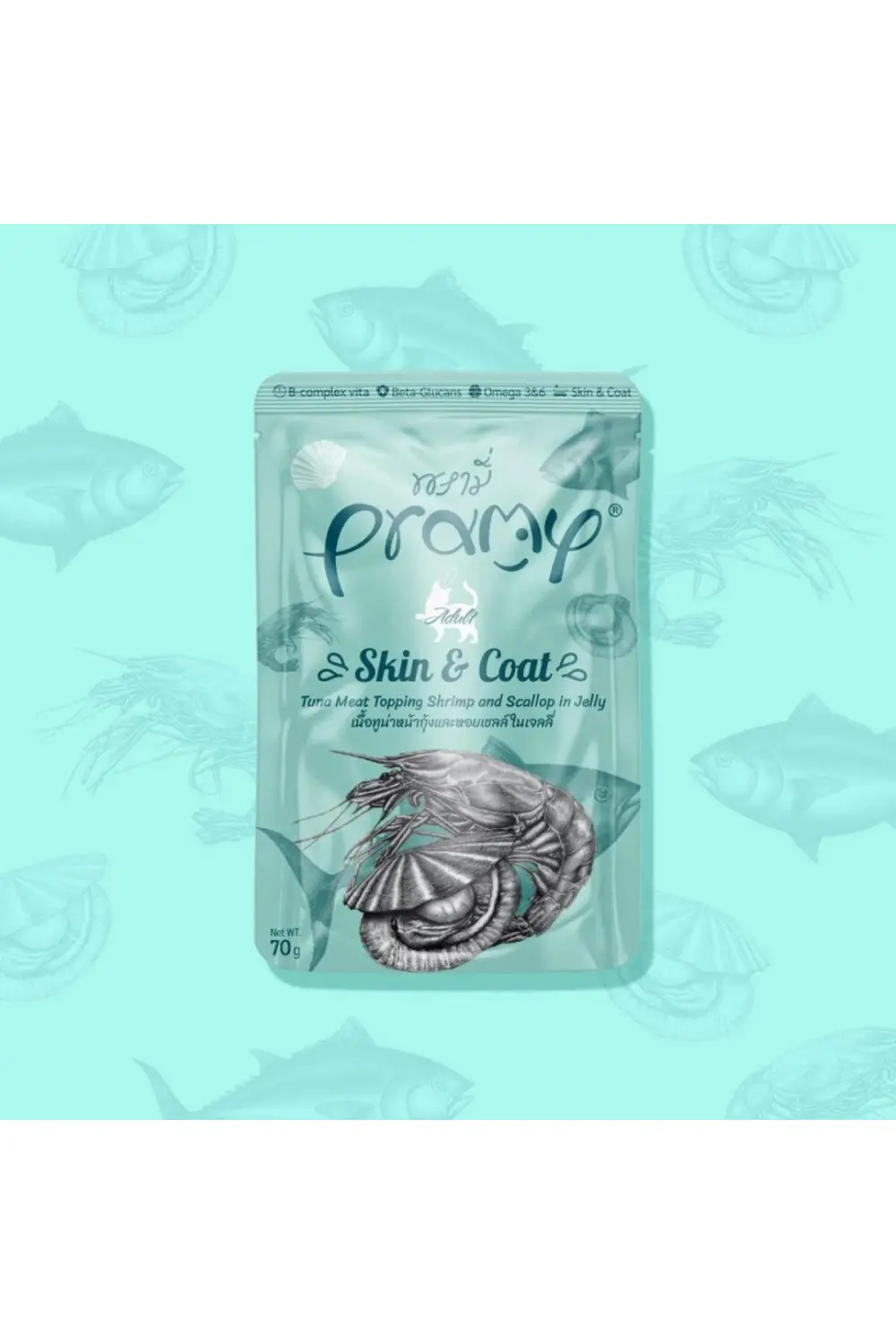 Pramy Jöle İçinde Karidesli, Deniz Taraklı Ve Ton Balıklı Yetişkin Yaş