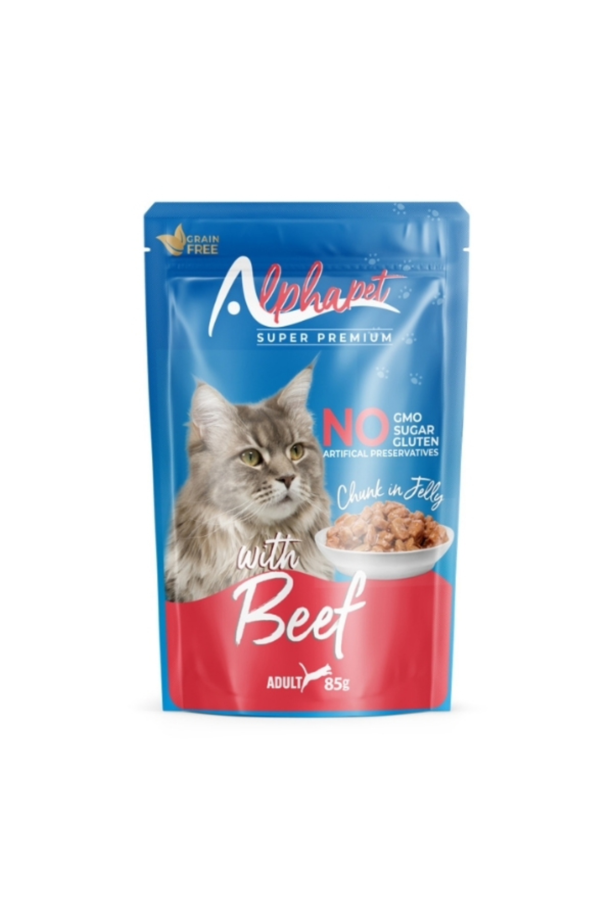 Jöle İçinde Parça Sığır Etli Pouch Yetişkin Konserve Kedi Maması 