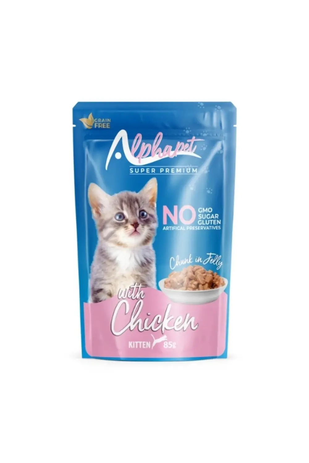 Jöle İçinde Parça Tavuk Etli Pouch Yavru Konserve Kedi Maması 85