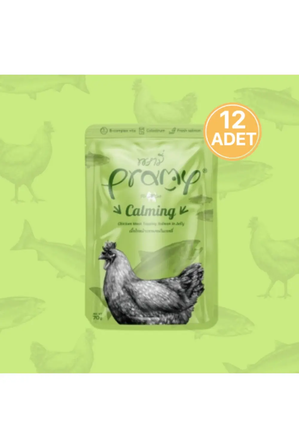 Pramy Jöle İçinde Somonlu Ve Tavuklu Kedi Maması 70G X 12 Adet