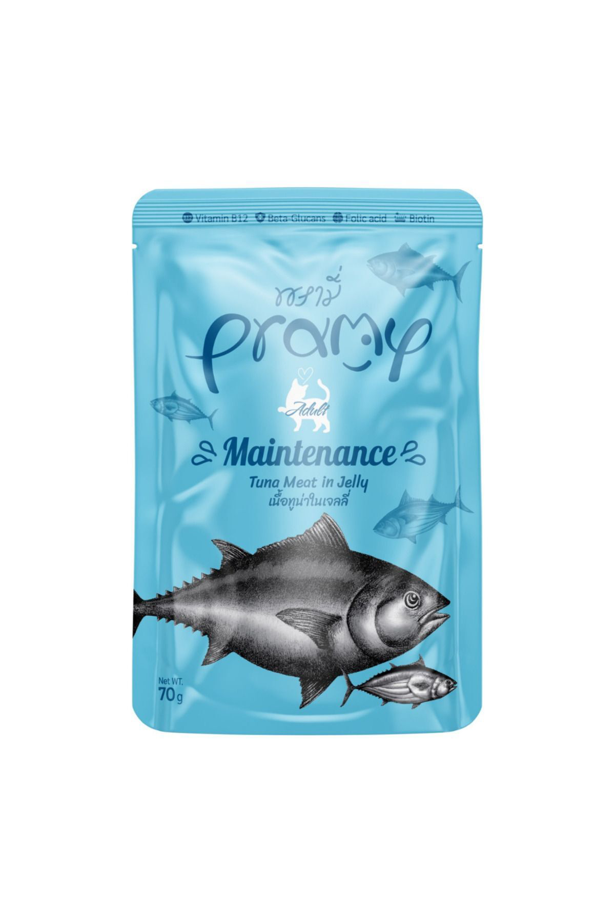 Jöle içinde Yağsız Ton Balıklı Yetişkin Kedi Yaş Maması 70gr - 6 