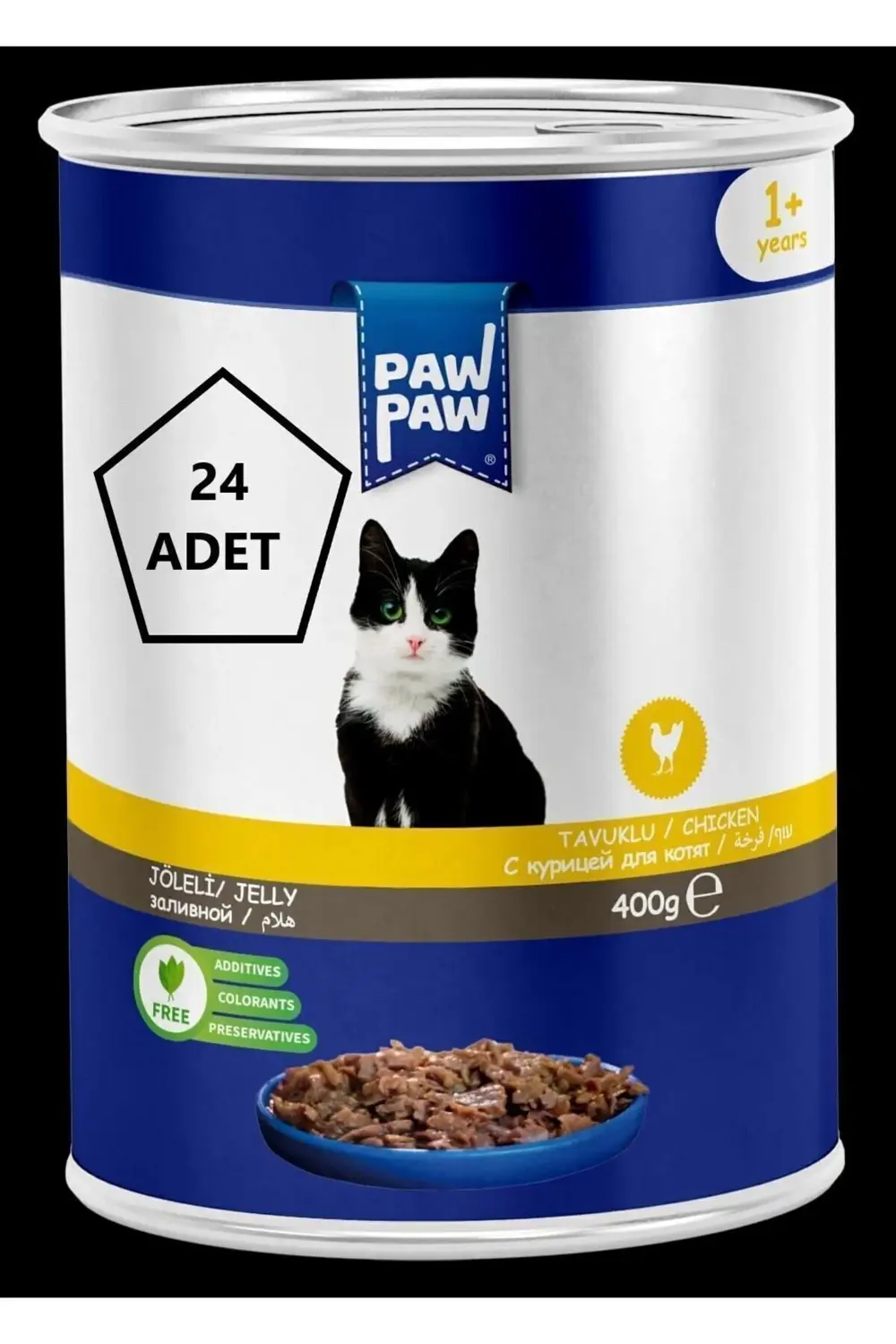 Jöleli Tavuklu Yetişkin Kedi Konserve 400gr 24'lü