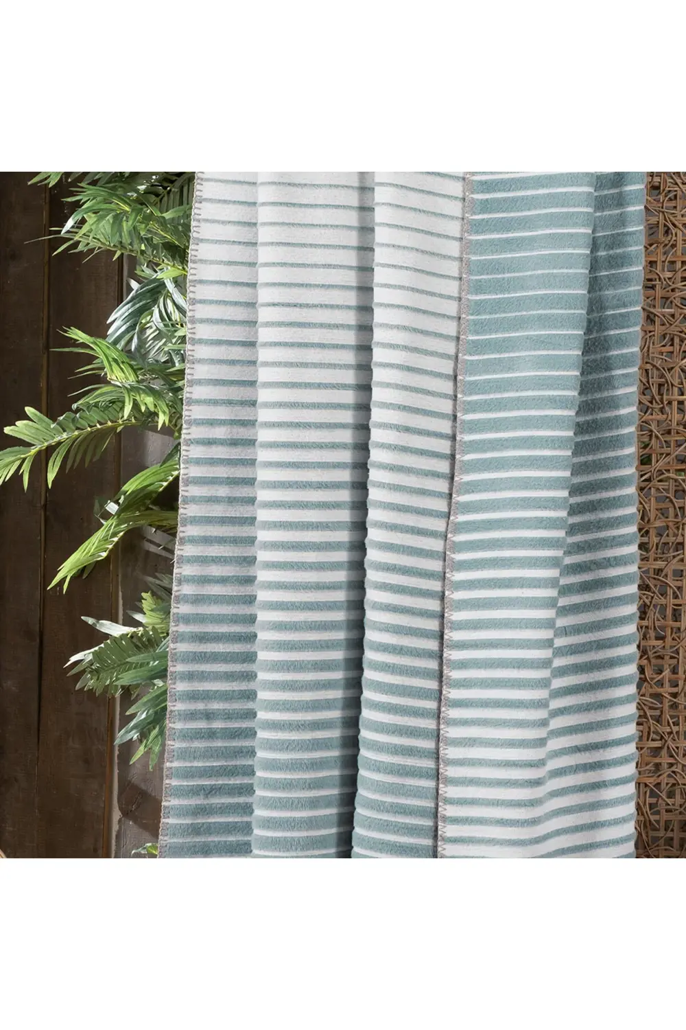 Sarev Jolie Mint Çift Kişilik Pamuklu Battaniye 200*220 Cm