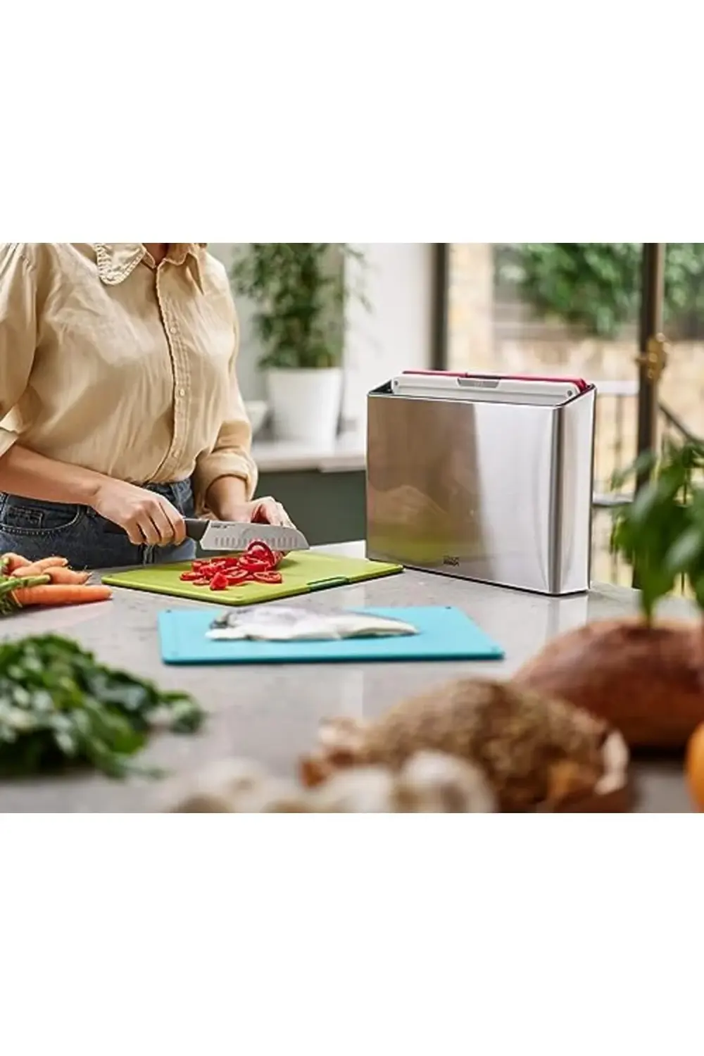 Joseph Folio Icon kesme tahtası seti, saklama kutulu, kaymaz, ren