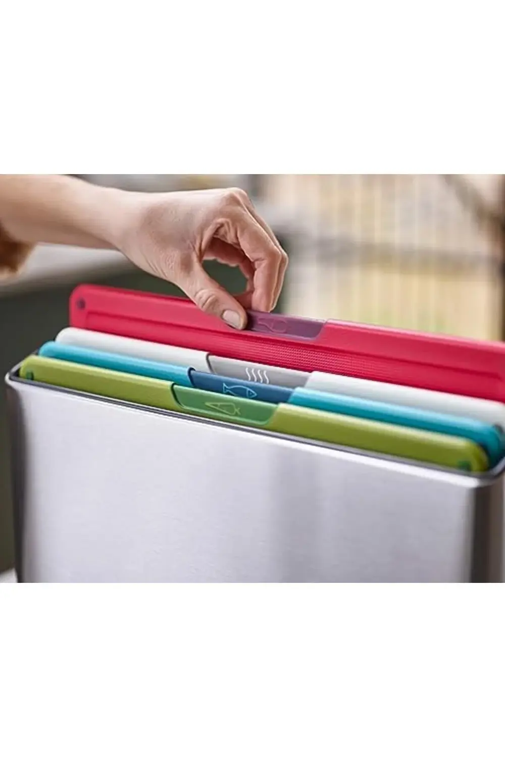 Joseph Folio Icon kesme tahtası seti, saklama kutulu, kaymaz, ren