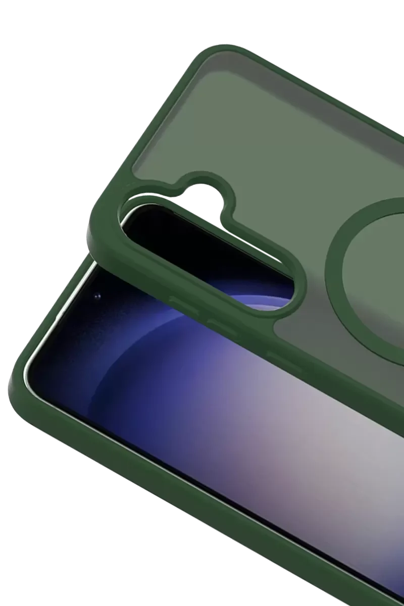 Jota MagSafe Kapak - Samsung Galaxy A56 ile Uyumlu Koyu Yeşil Premium Silikon Kılıf