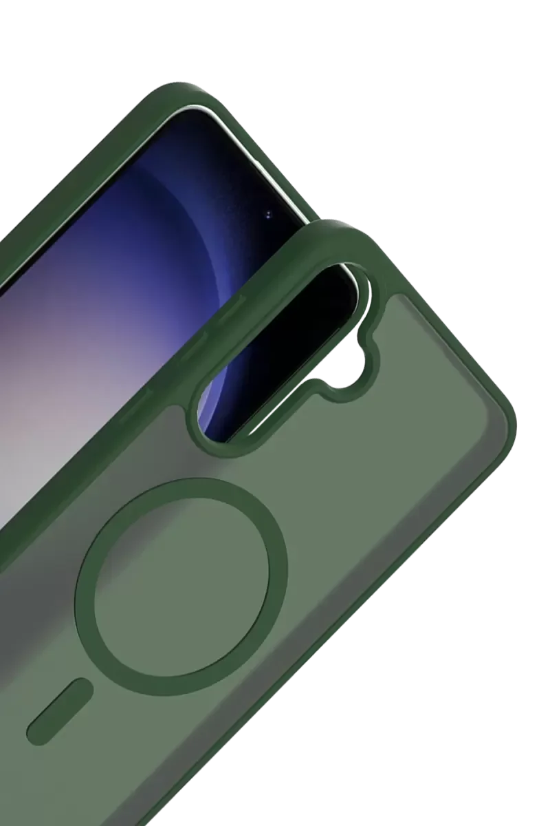 Jota MagSafe Kapak - Samsung Galaxy A56 ile Uyumlu Koyu Yeşil Premium Silikon Kılıf