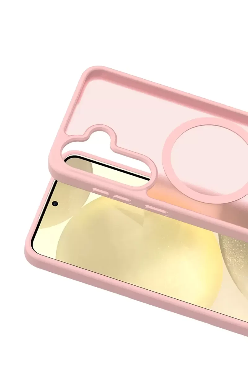 Jota MagSafe Kılıf - Galaxy S25 FE ile Uyumlu Premium Silikon Kapak - Pudra