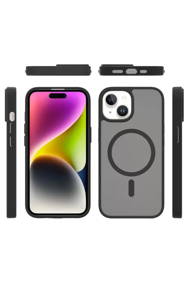 Jota MagSafe Kılıf iPhone 14 Pro ile Uyumlu - Pudra Renk Premium Çift Katmanlı Koruma