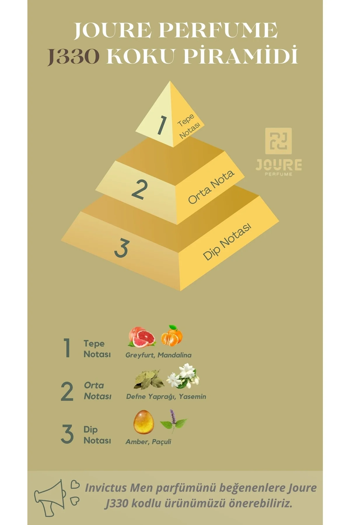 Joure J330 - Fresh Cıtrus Sucul Notalar Kokulu 50ml Kalıcı Edp Erkek Parfüm - Görsel 5
