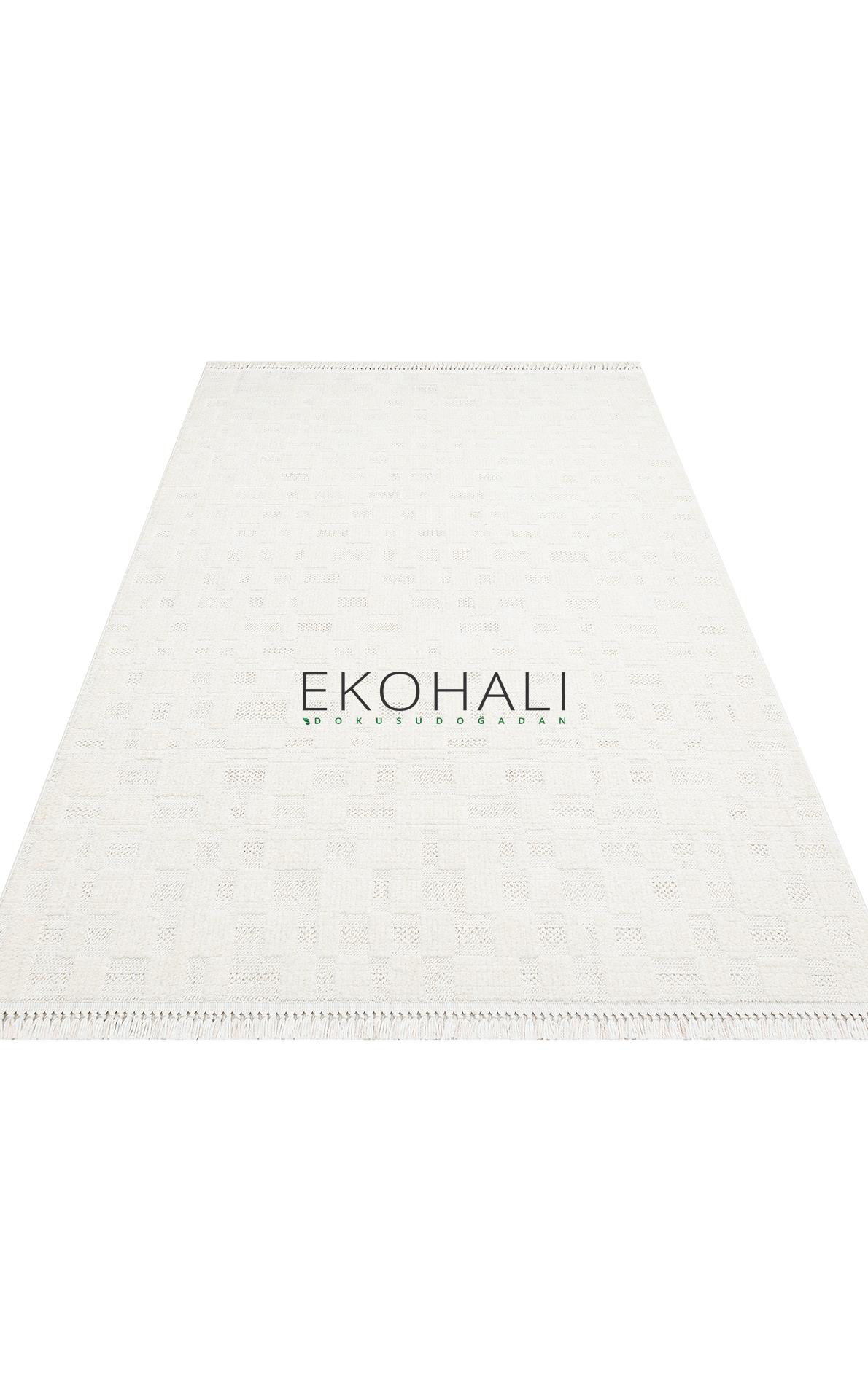 Joy Koleksiyonu Yumuşak Dokulu Tozsuz Halı JOY 02 White