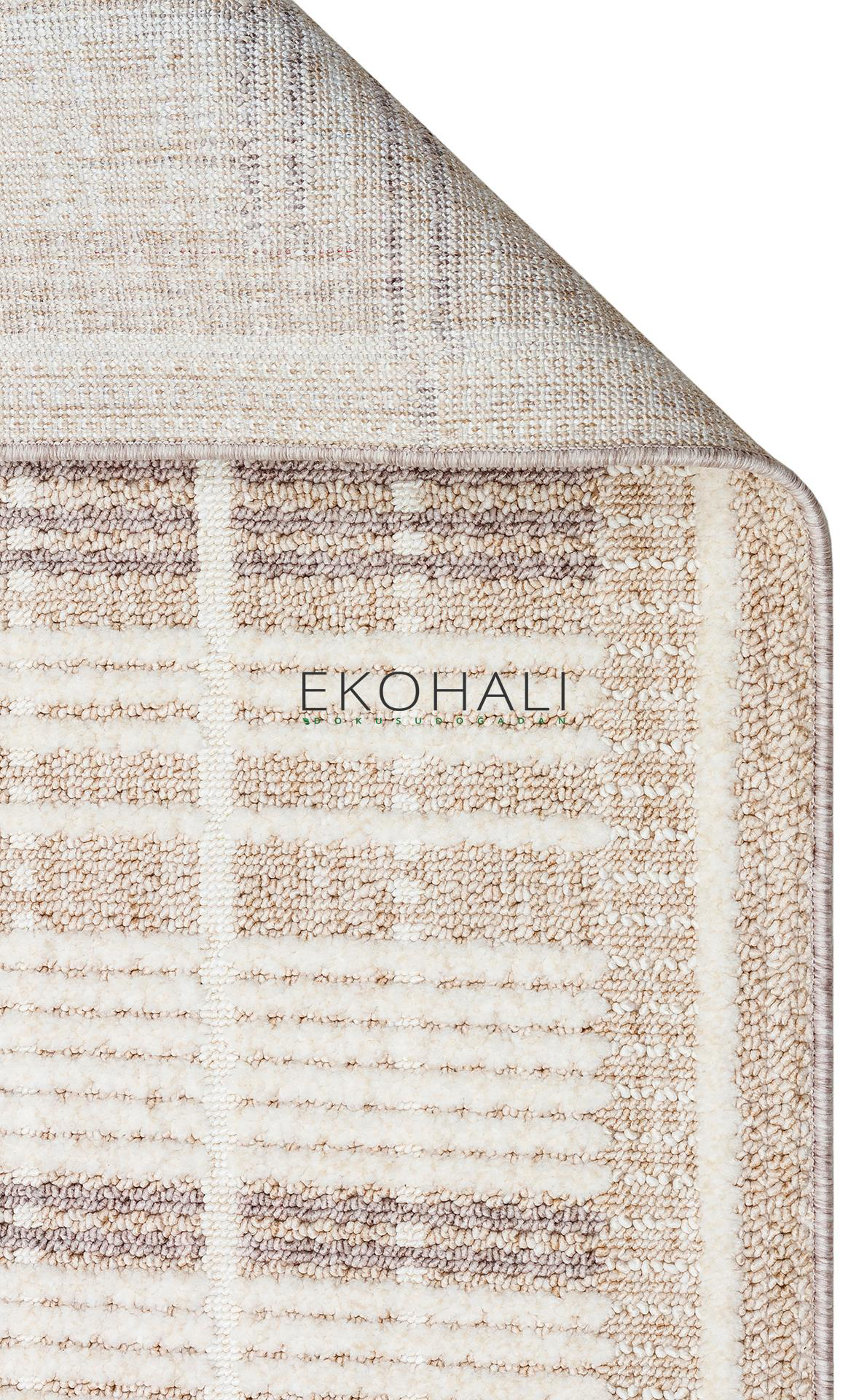 Joy Koleksiyonu Yumuşak Dokulu Tozsuz Halı JOY 04 Beige Grey