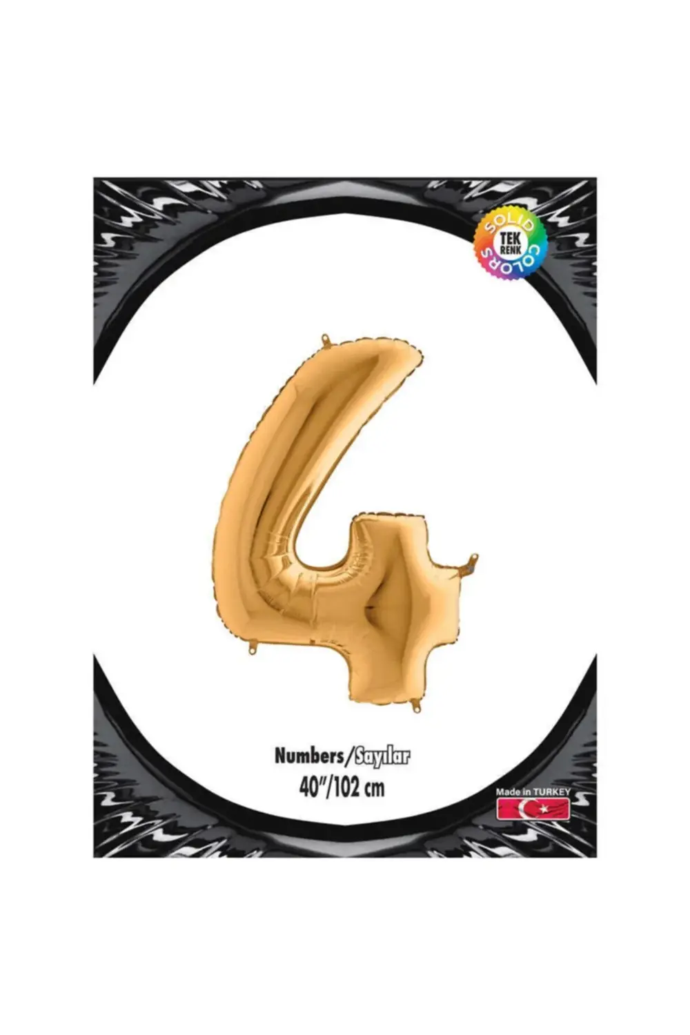 Joy Rakam Folyo Balon 40" (101.50 Cm) Altın- 4