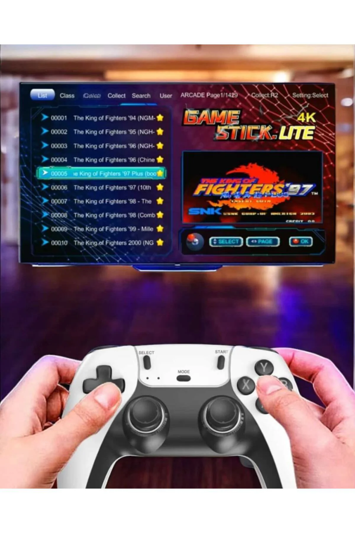 Joystick Çift Kollu Oyun Kolu Retro Oyun Yüksek Çözünürlüklü 3D G