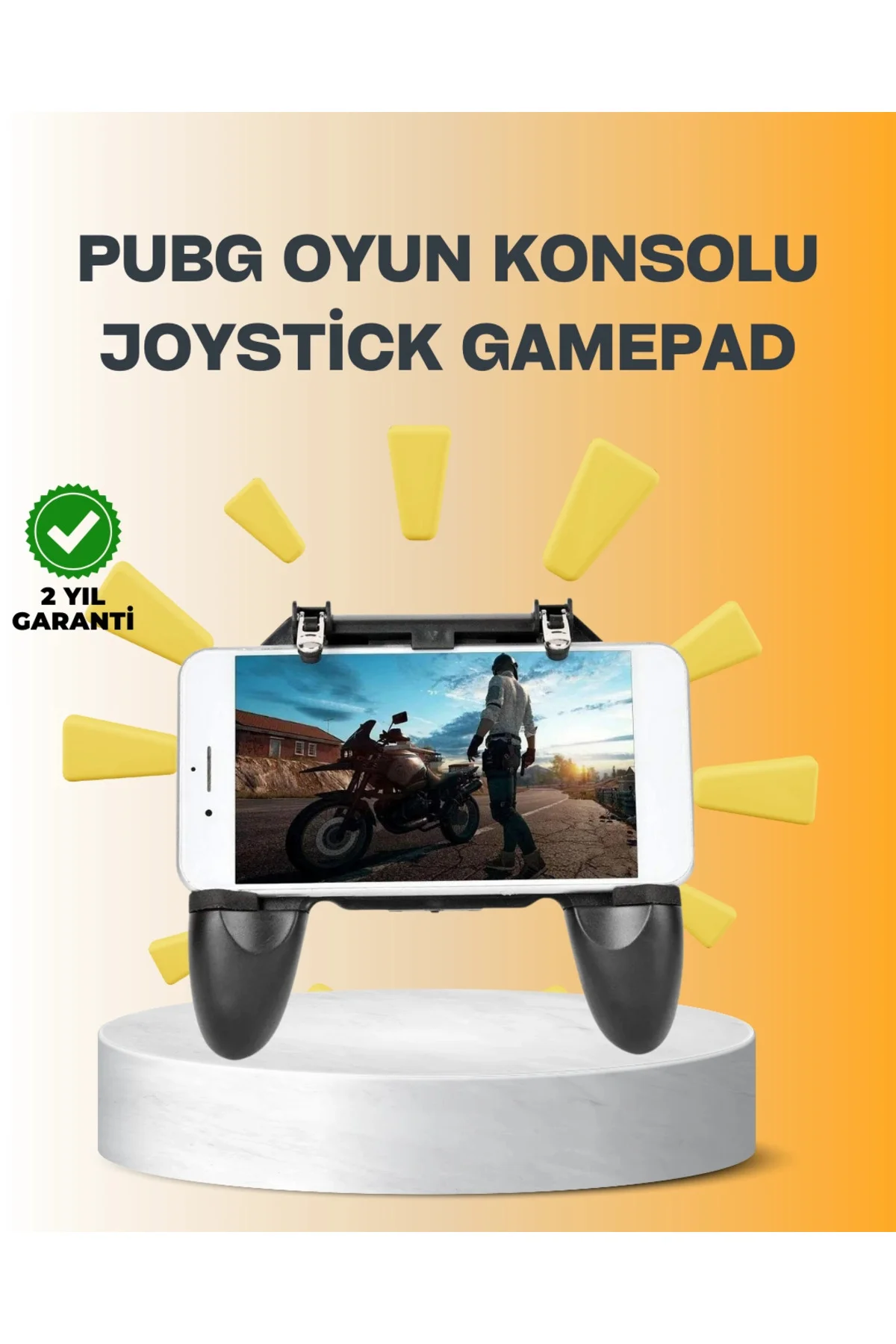 Joystick ve Parmak Tetikleyicili Mobil Oyun Gamepad Tutucu
