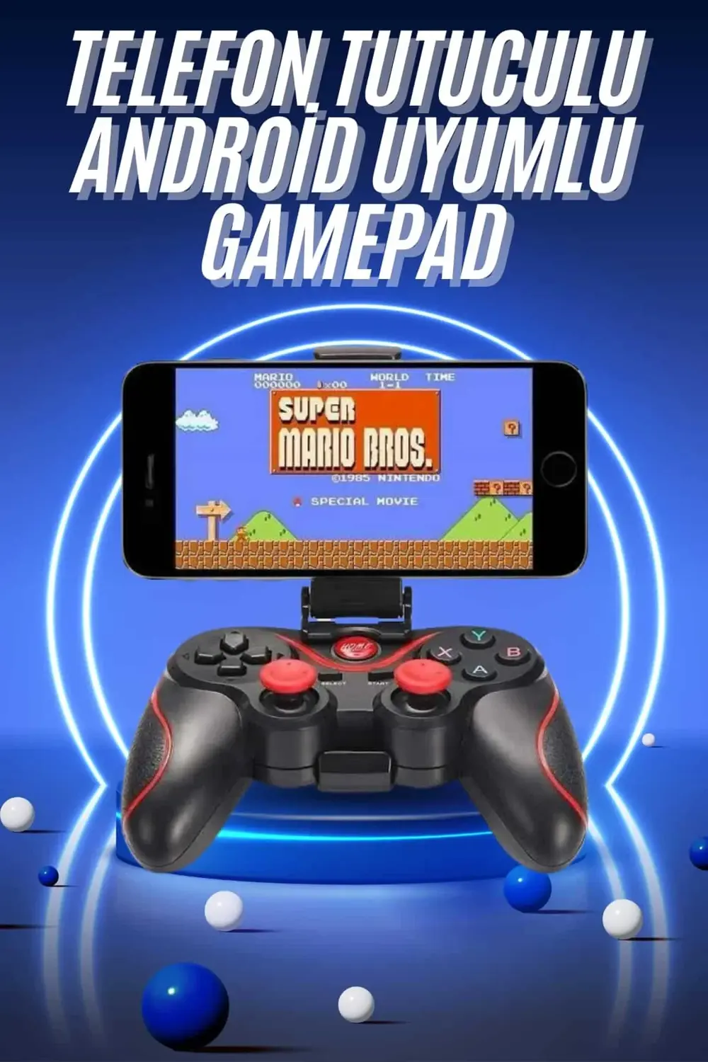 Joystik Gamepad Bluetooth Telefon Tutucu Oyun Kolu Telefon Androi