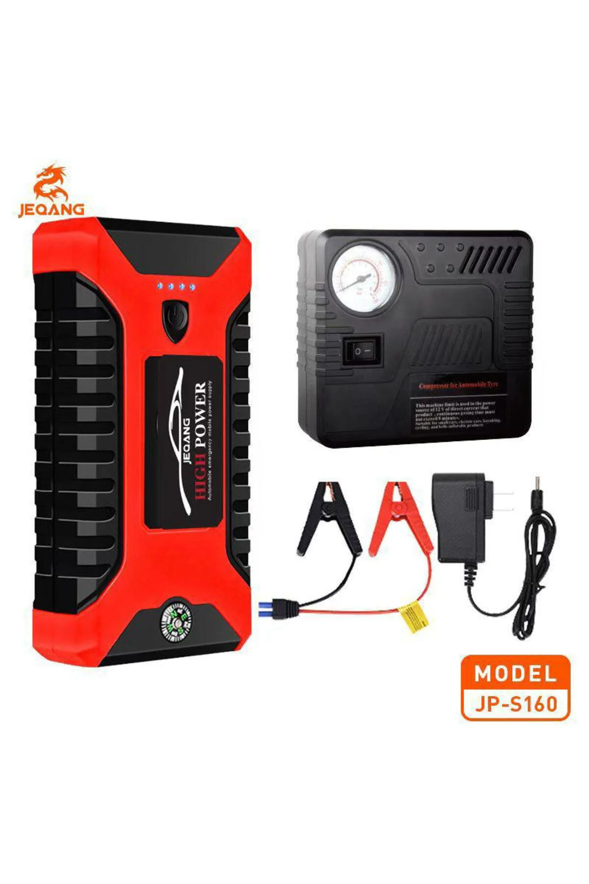 JP-S160 Araç Akü Takviye Cihazı 20000mAh 600A Kompresörlü Powerba