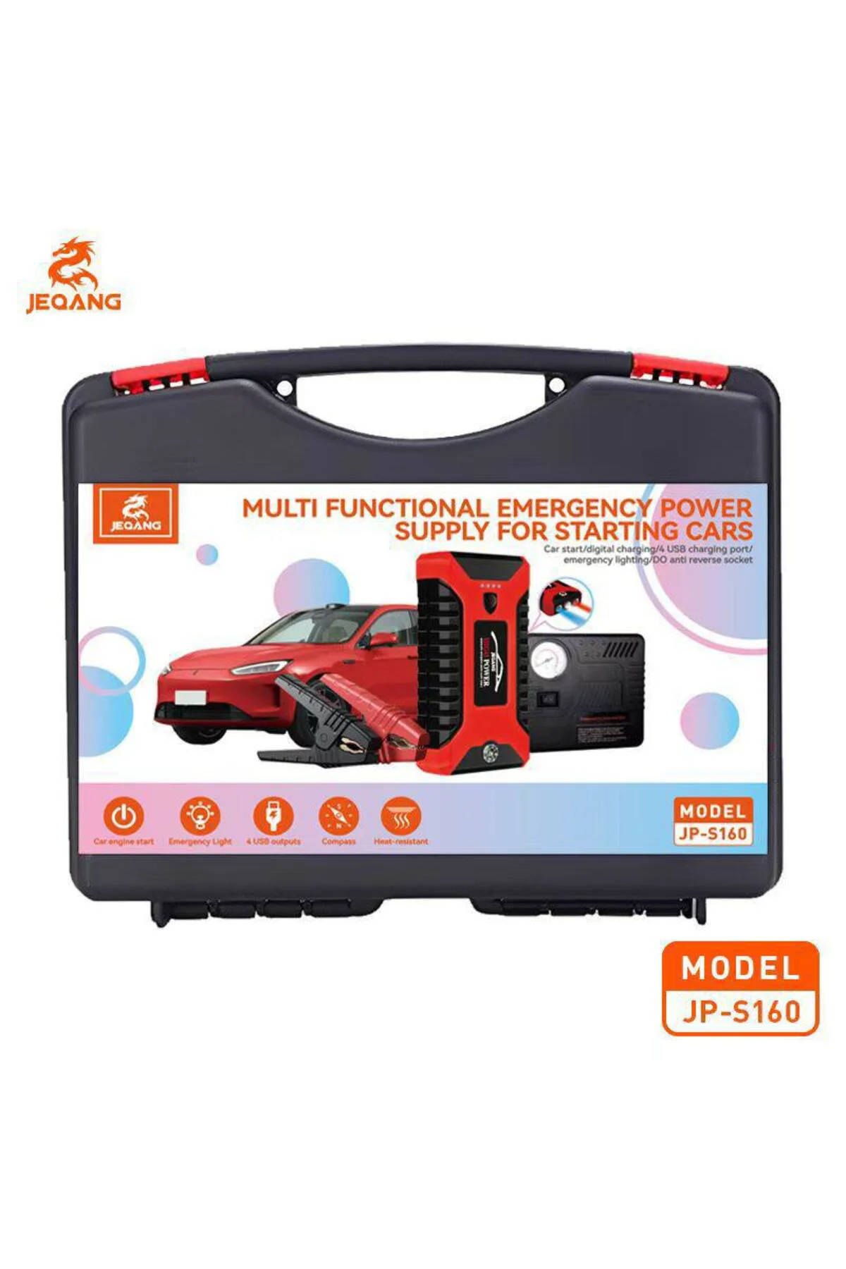 JP-S160 Araç Akü Takviye Cihazı 20000mAh 600A Kompresörlü Powerba