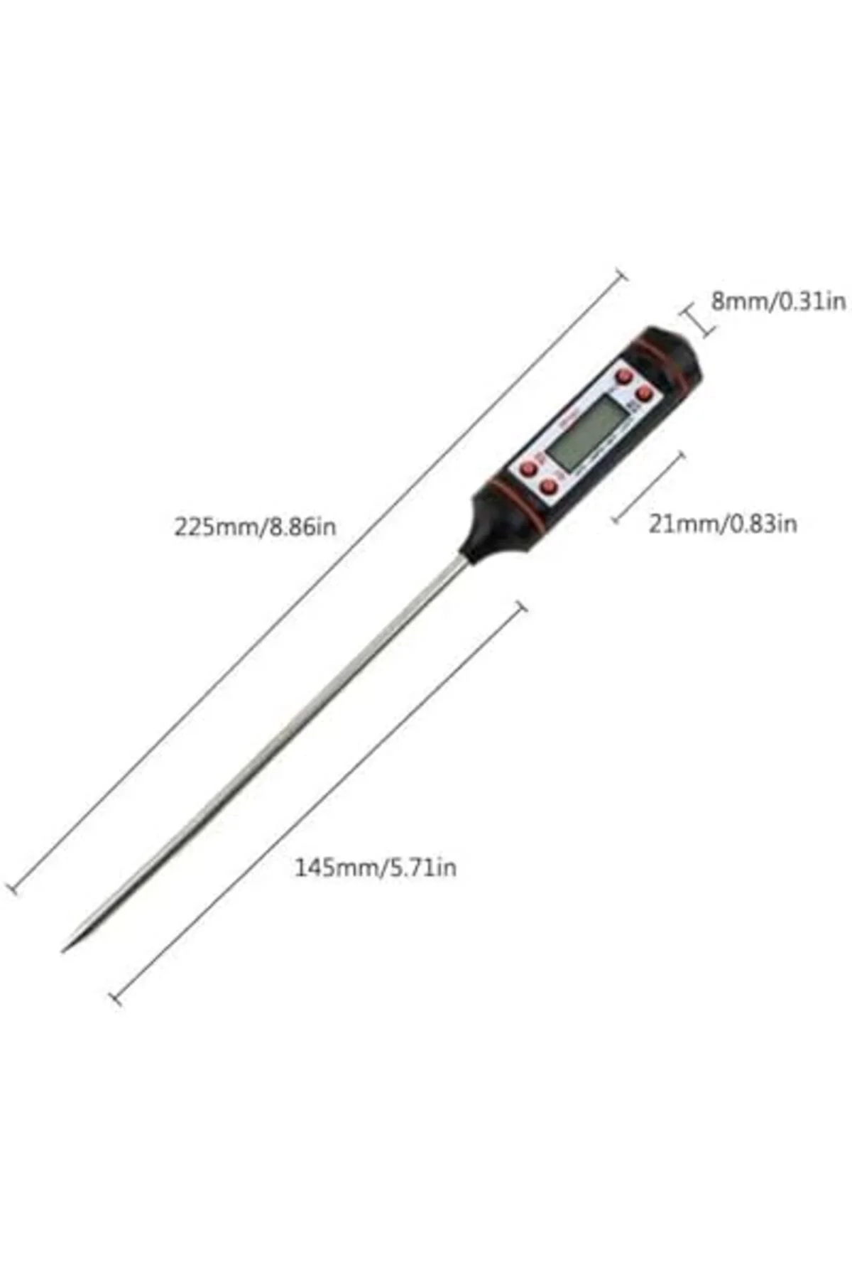 jptrShop Hoala Dijital Gıda Termometresi, Mutfak Termometresi, Geniş Sıcaklık Alanı, -50 °C (-