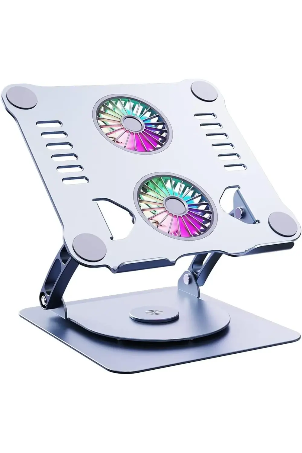 jptrShop Laptop Standı 360 Derece Dönebilir Rgb Çift Fanlı Premiu