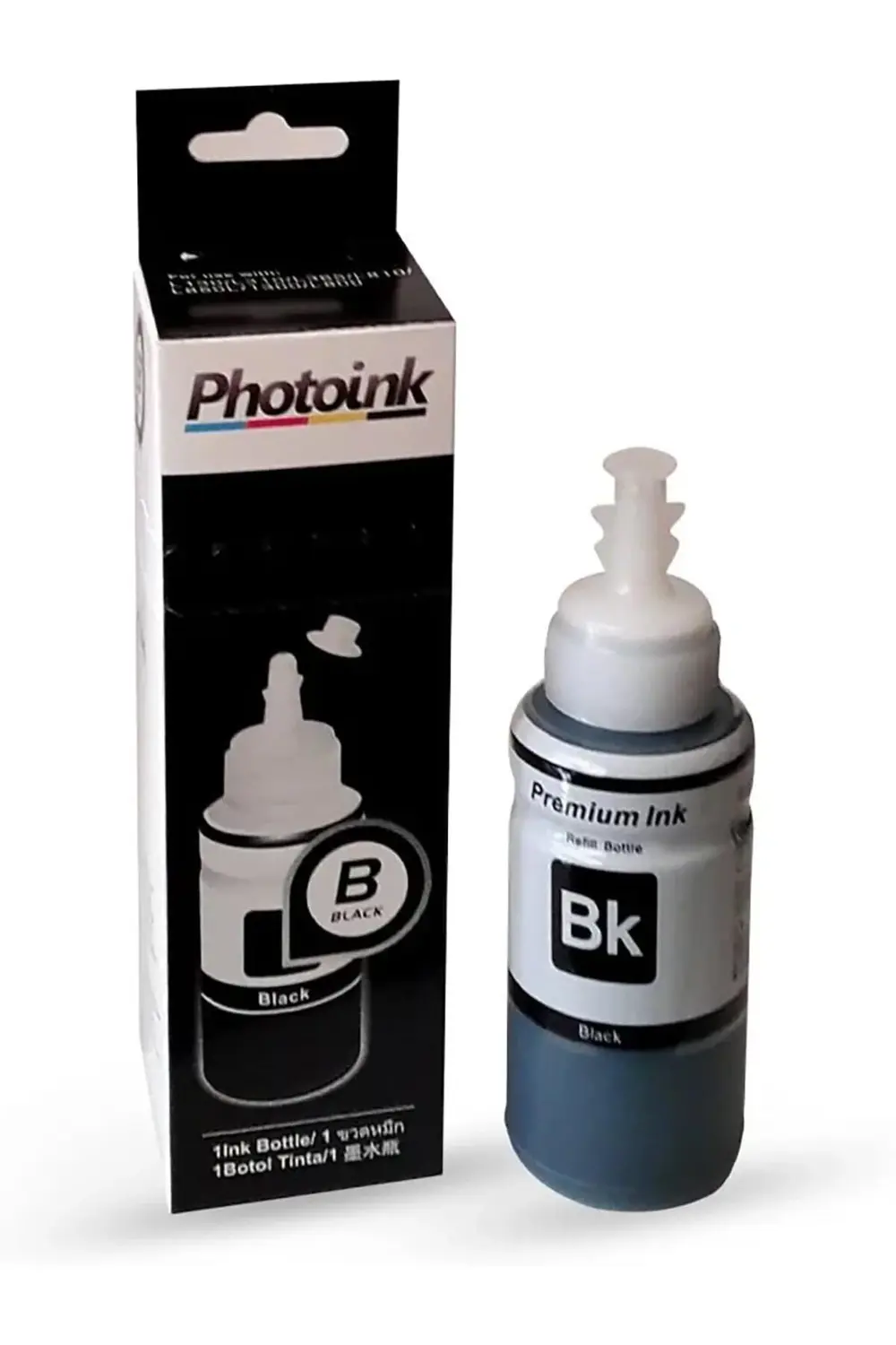 jptrShop Plus L Serisi Mürekkepleri, Epson T6641 Uyumlu 70 Ml Siy