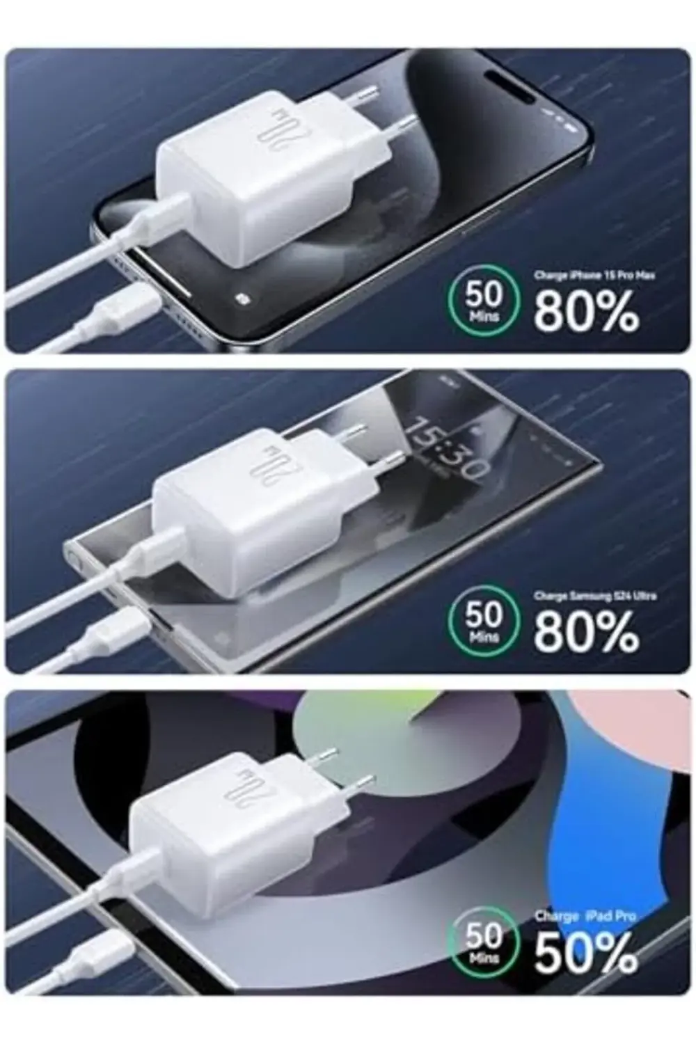 JR-TCF20 PD20W Şarj Cihazı, Beyaz 395519