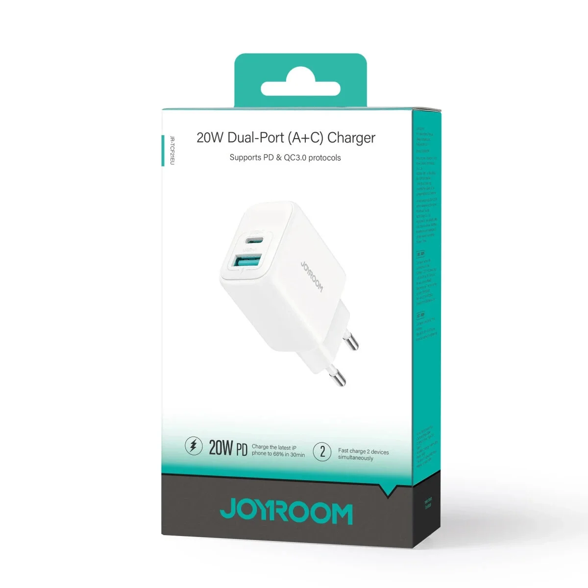JR-TCF21 20W DUAL PORT (A+C) CHARGER