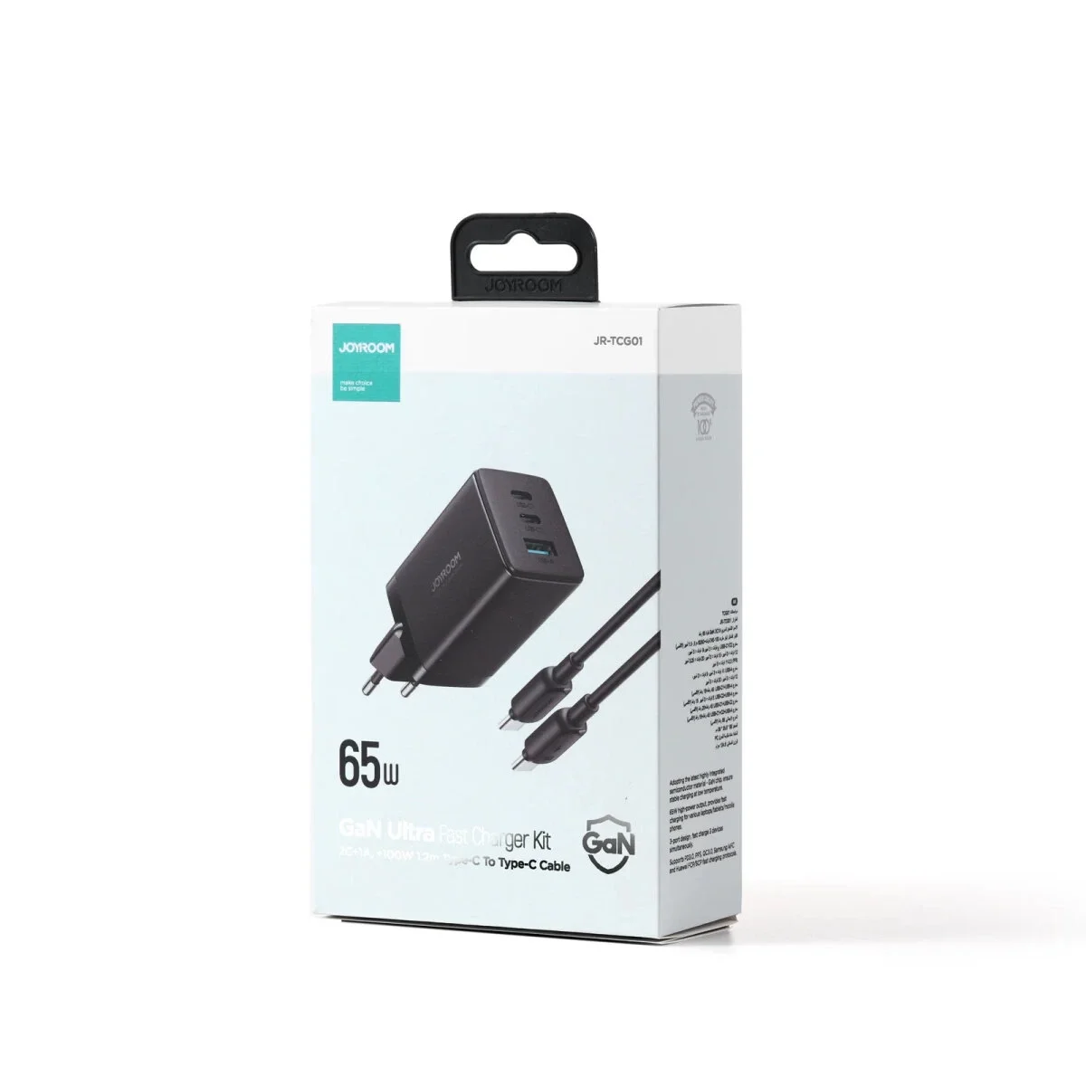 JR-TCG01 65W 2C1A FAST CHARGER+100W C TO C CABLE