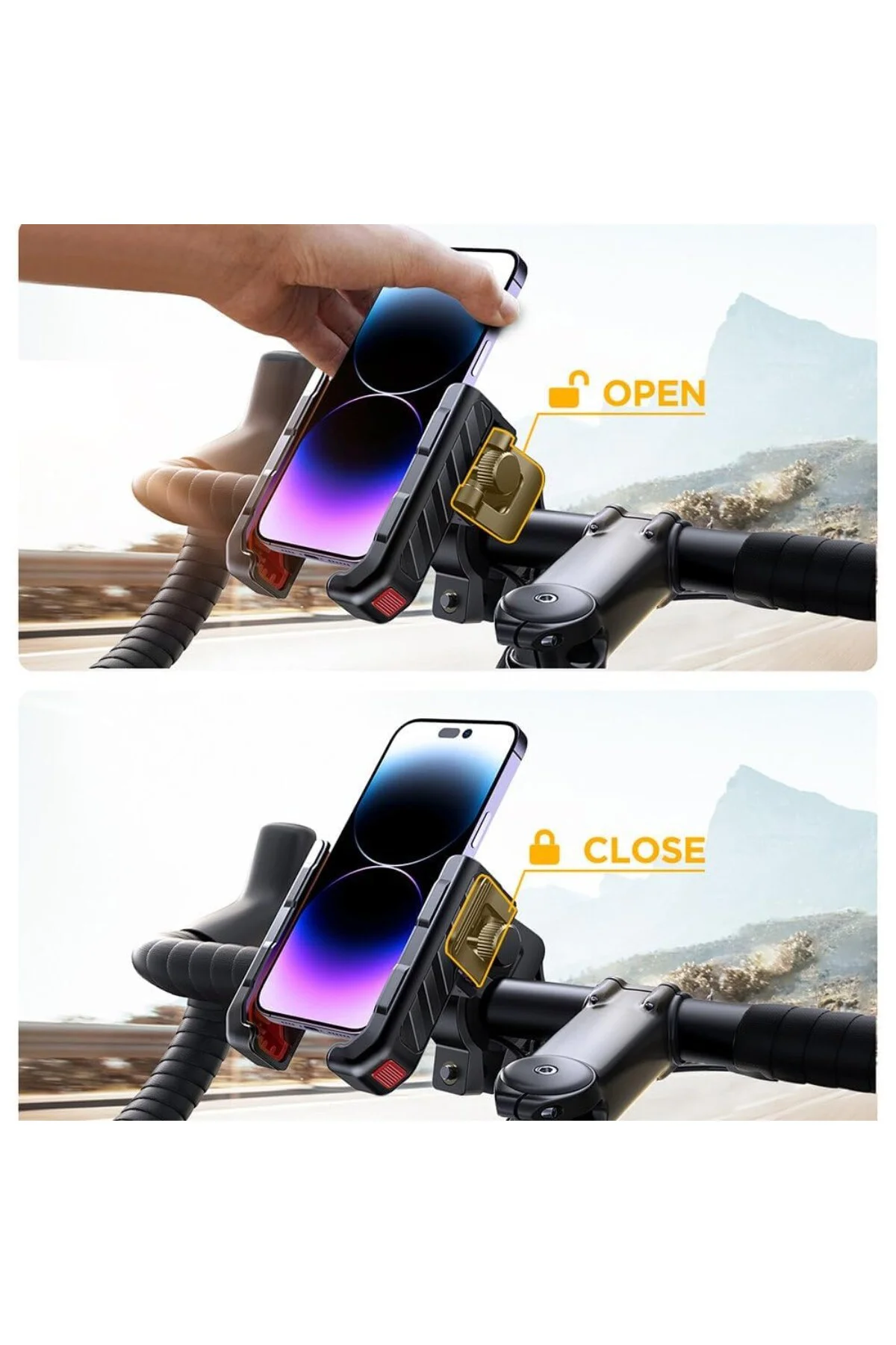 JR-ZS266 Bisiklet-Motosiklet Kıskaçlı Telefon Tutucu 4.7"-7" Gido JR-ZS266 Bisiklet-Motosiklet Kıskaçlı Telefon Tutucu 4.7"-7" Gido