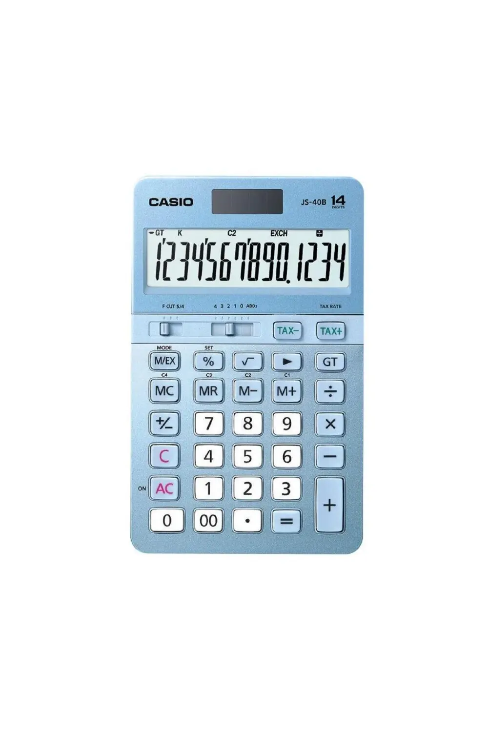 JS-40B-BU Mavi Profesyonel 14 Hane Masa Üstü Hesap Makinesi