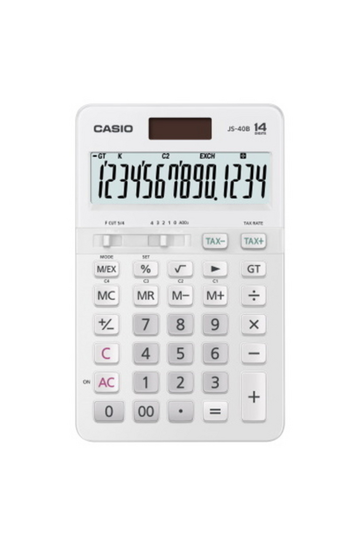 Casio Js-40B-We Beyaz Profesyonel 14 Hane Masa Üstü Hesap Makinesi