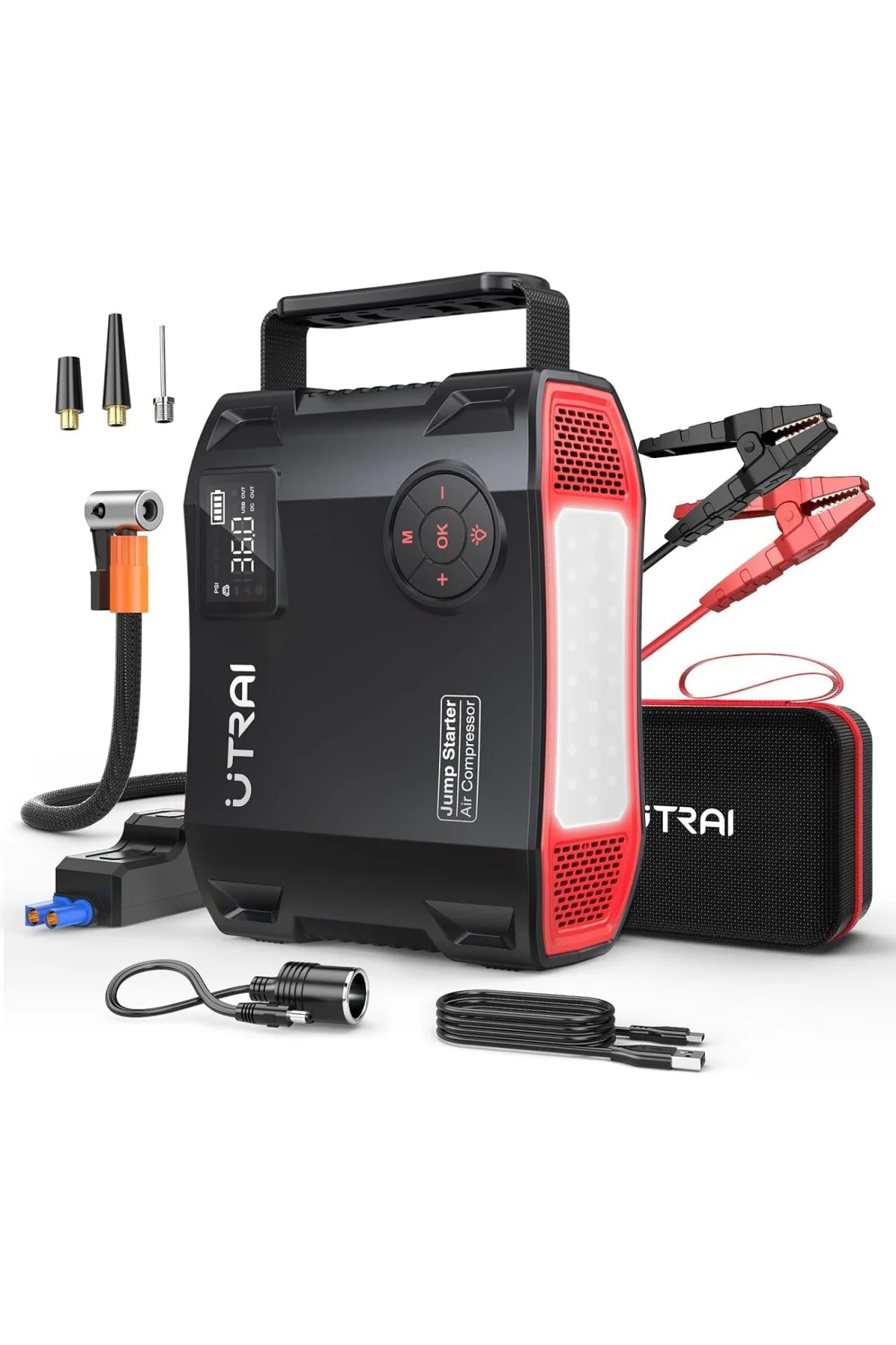 Jstar 5 24000mAh 2000A Jump Starter + Lastik Şişirme Pompası Taşı