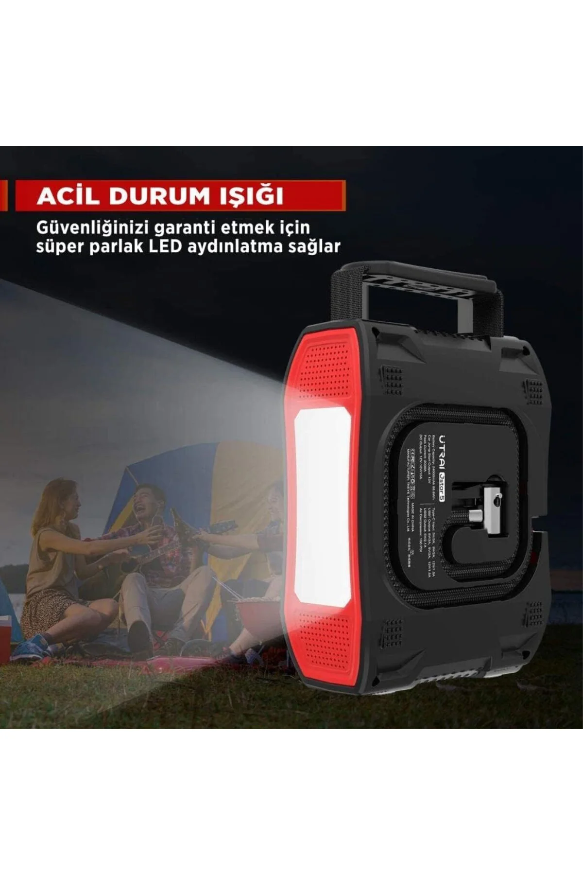 Jstar 5 24000mAh 2000A Jump Starter + Lastik Şişirme Pompası Taşı