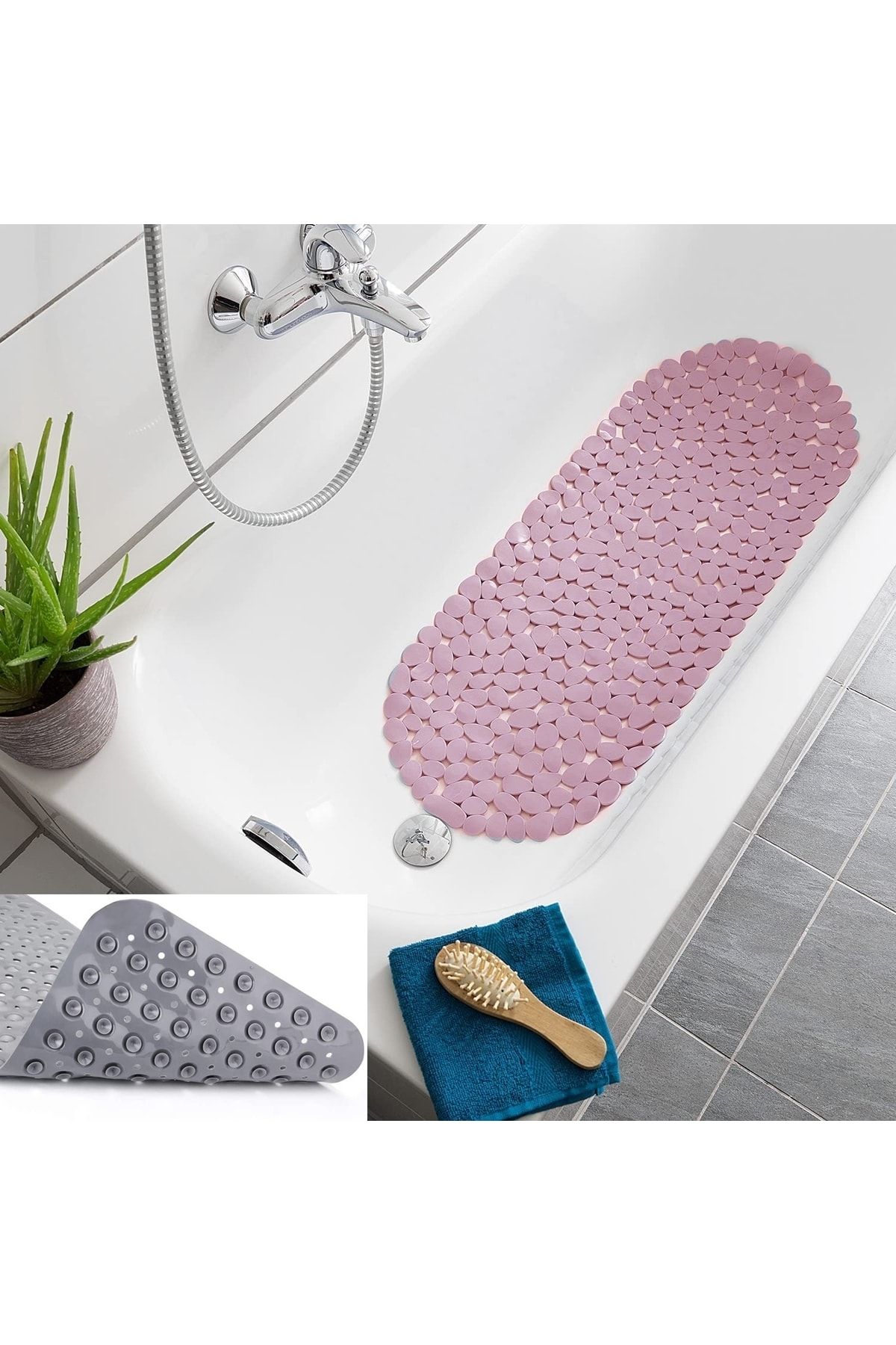 Transformacion J.Stone Design Pudra 33 Vantuzlu Banyo Duş Kaydirmaz Paspas