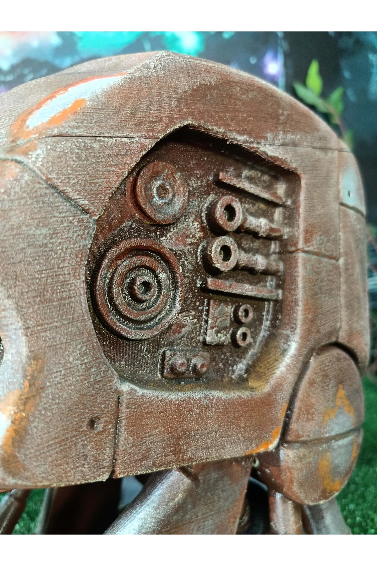 Judge Dredd 1995 ABC Warrior Robot Head Kafa 1/1 Gerçek Pas Efektli (Gerçek Boy)