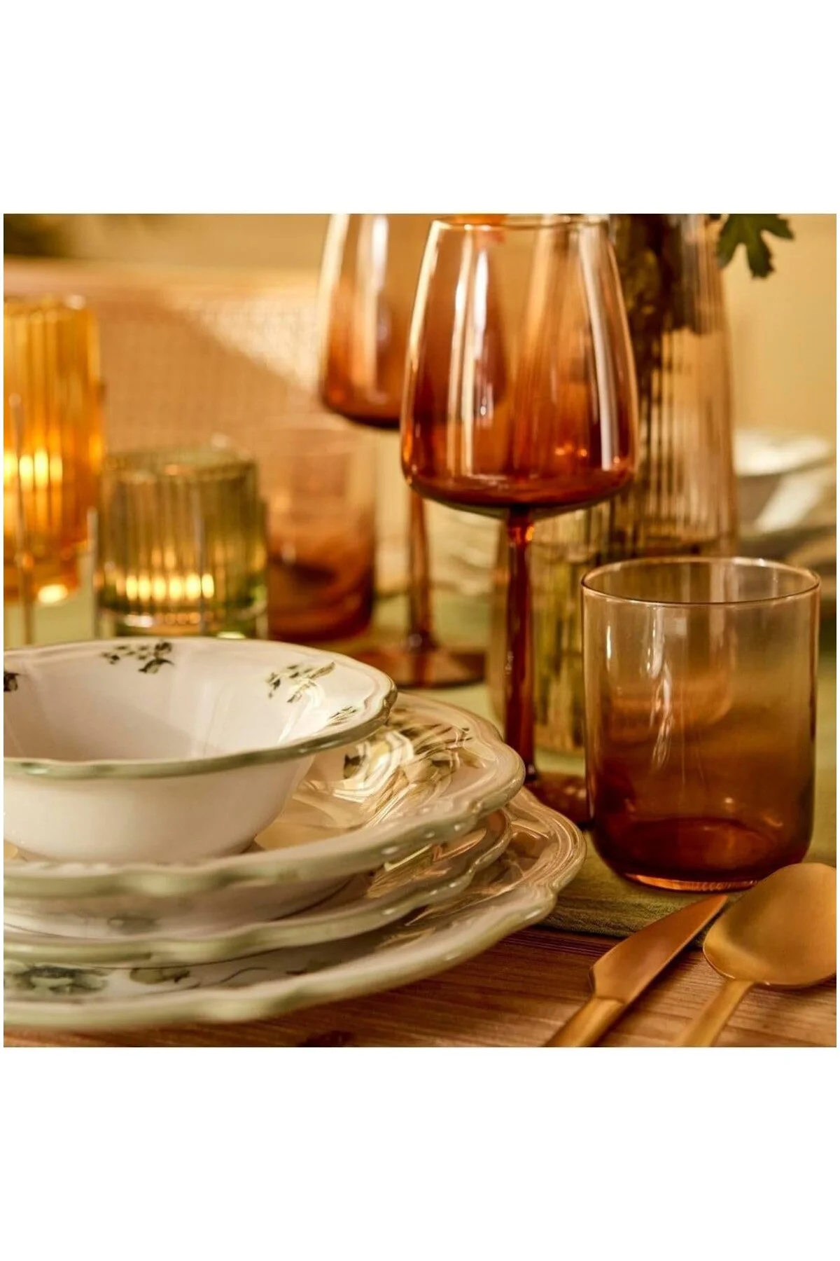 Julia Stoneware 24 Parça 6 Kişilik Yemek Takımı Yeşil