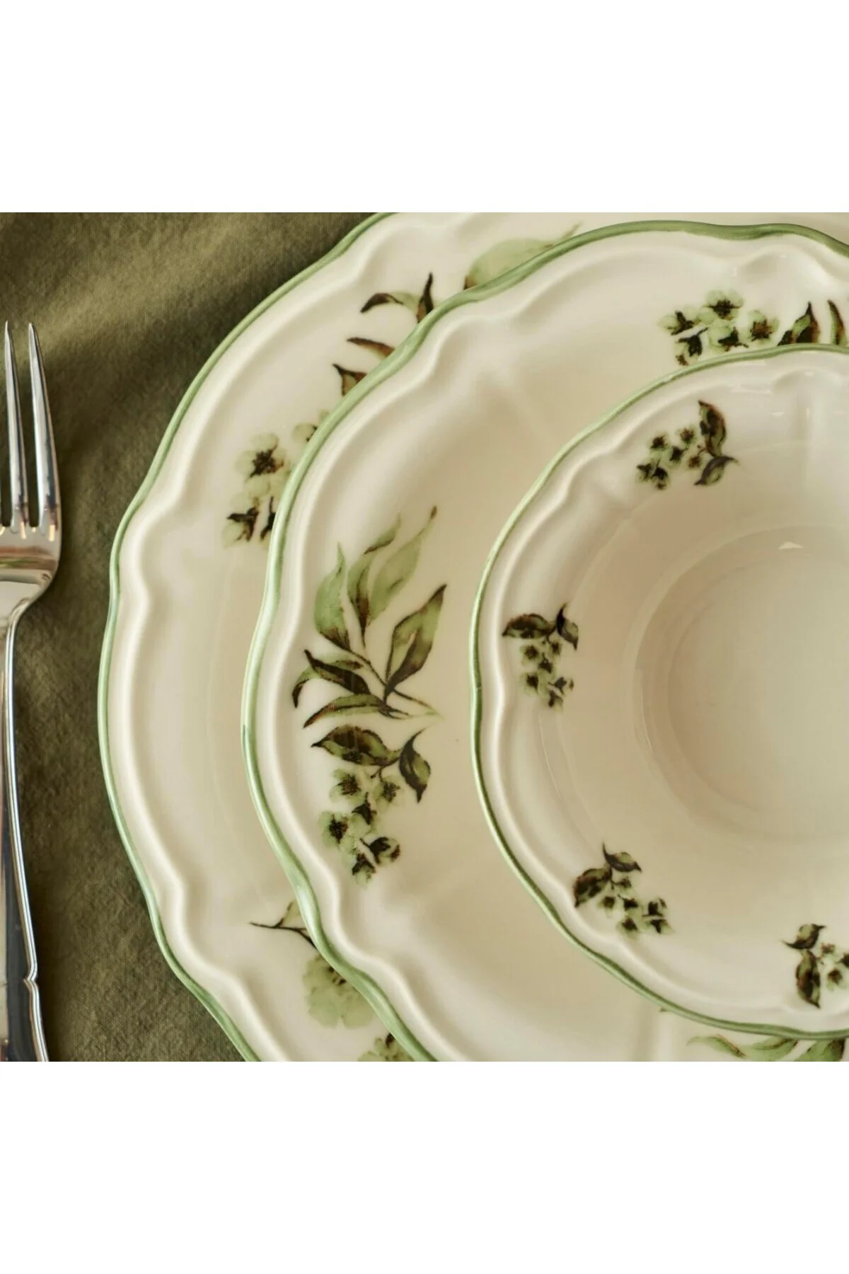 Julia Stoneware 24 Parça 6 Kişilik Yemek Takımı Yeşil