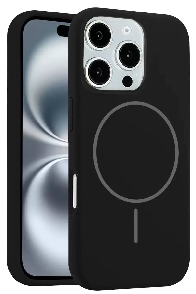 Jully MagSafe Kılıf iPhone 16 Pro Max ile Uyumlu - Siyah Şık ve İnce Koruyucu Kapak