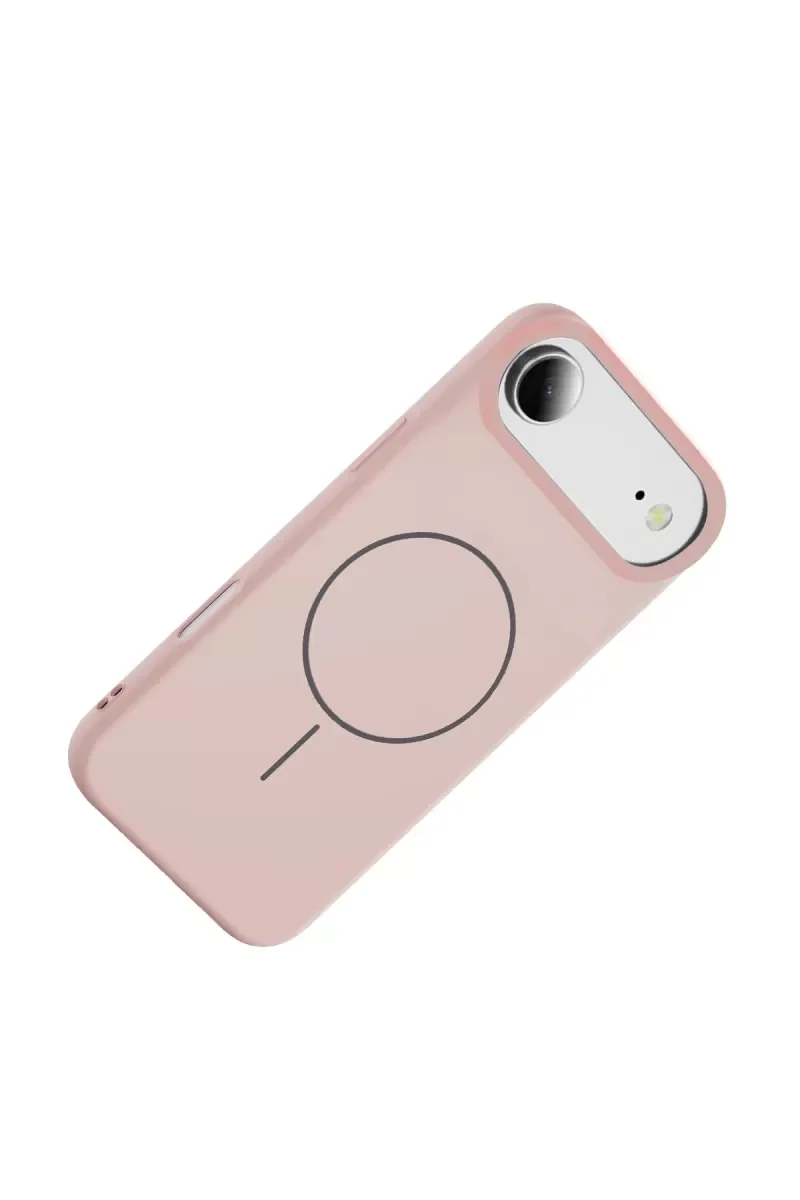 Jully MagSafe Kılıf iPhone 17 Air ile Uyumlu - Pudra Renk Şık ve Dayanıklı Koruyucu Kapak