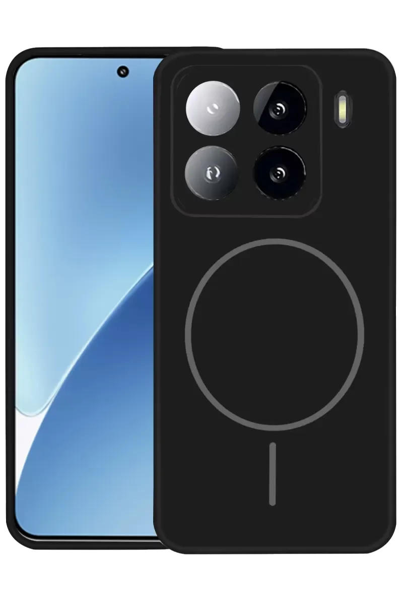 Jully MagSafe Kılıf - Xiaomi Mi 15 Pro ile Uyumlu Siyah Şık Koruyucu Kapak