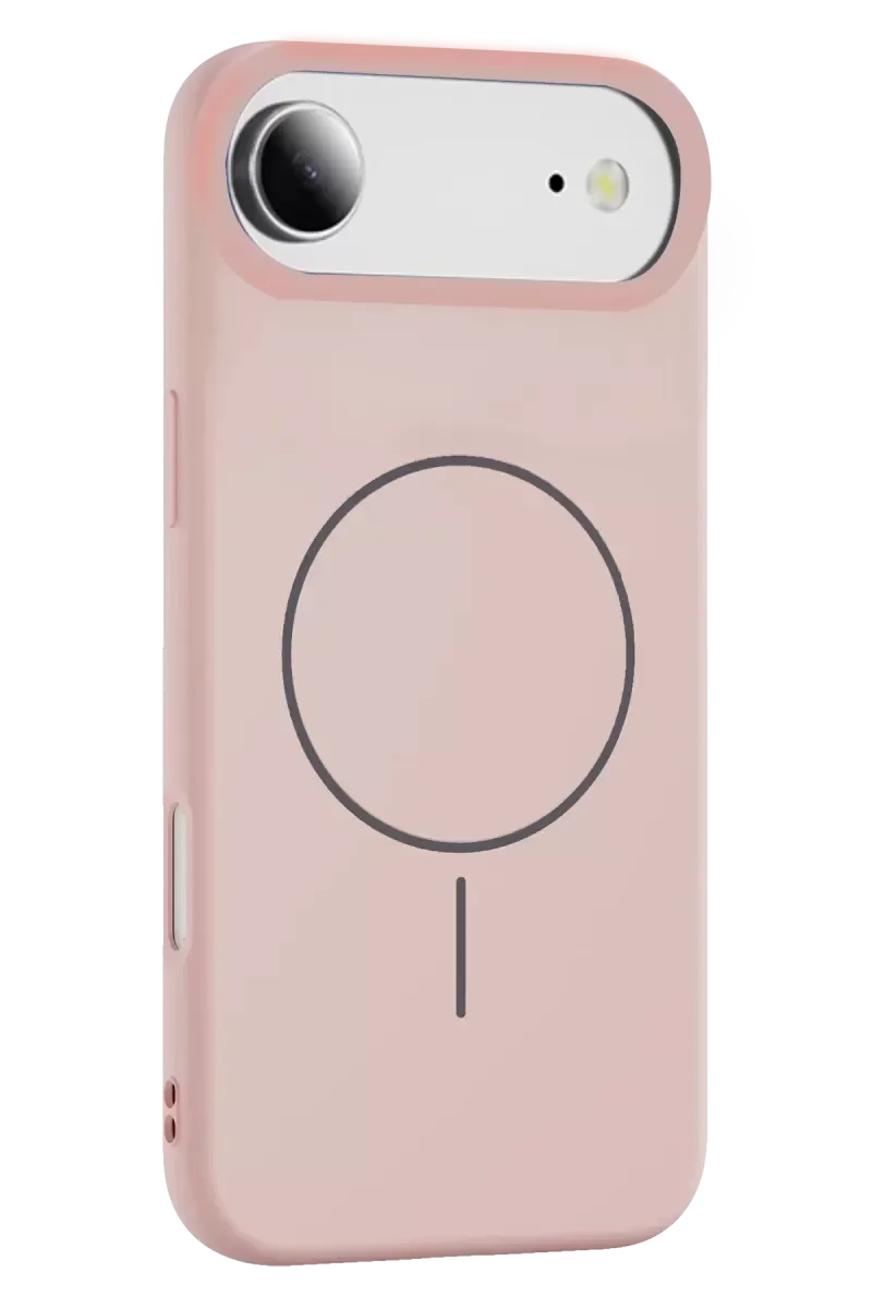 Jully MagSafe Kılıf iPhone 17 Air ile Uyumlu - Pudra Renk Şık ve Dayanıklı Koruyucu Kapak