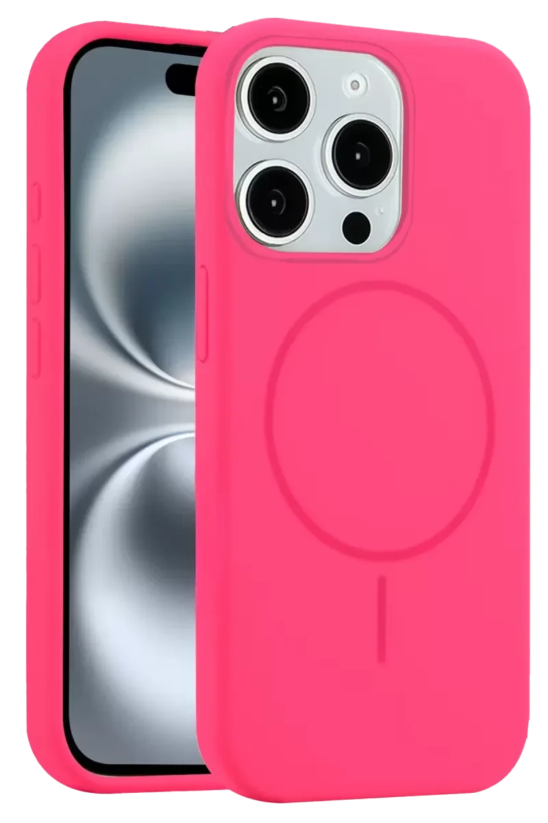 Jully MagSafe Kılıf - iPhone 14 Pro Max ile Uyumlu Pembe Kapak