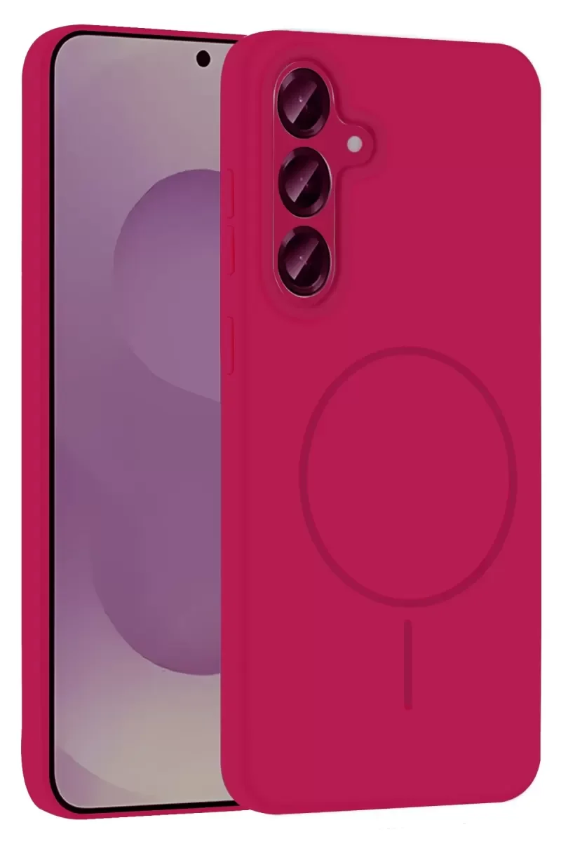 Jully MagSafe Kılıf - Galaxy S25 Plus ile Uyumlu Pembe Şık Koruyucu Kılıf