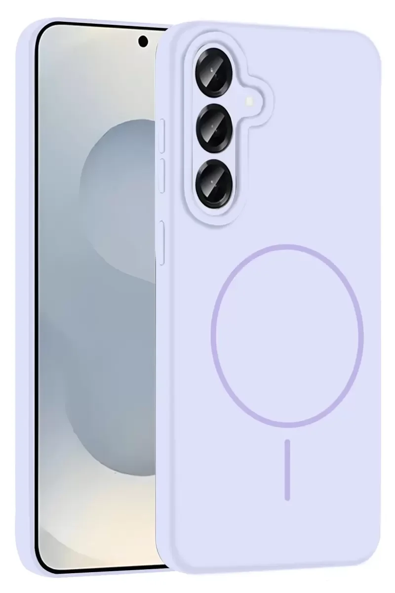 Jully MagSafe Kılıf - Galaxy S25 Plus ile Uyumlu Lila Şık Koruyucu Kapak