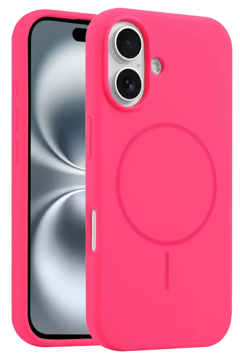 Jully MagSafe Kılıf iPhone 16 ile Uyumlu - Pembe Şık Koruyucu Kapak