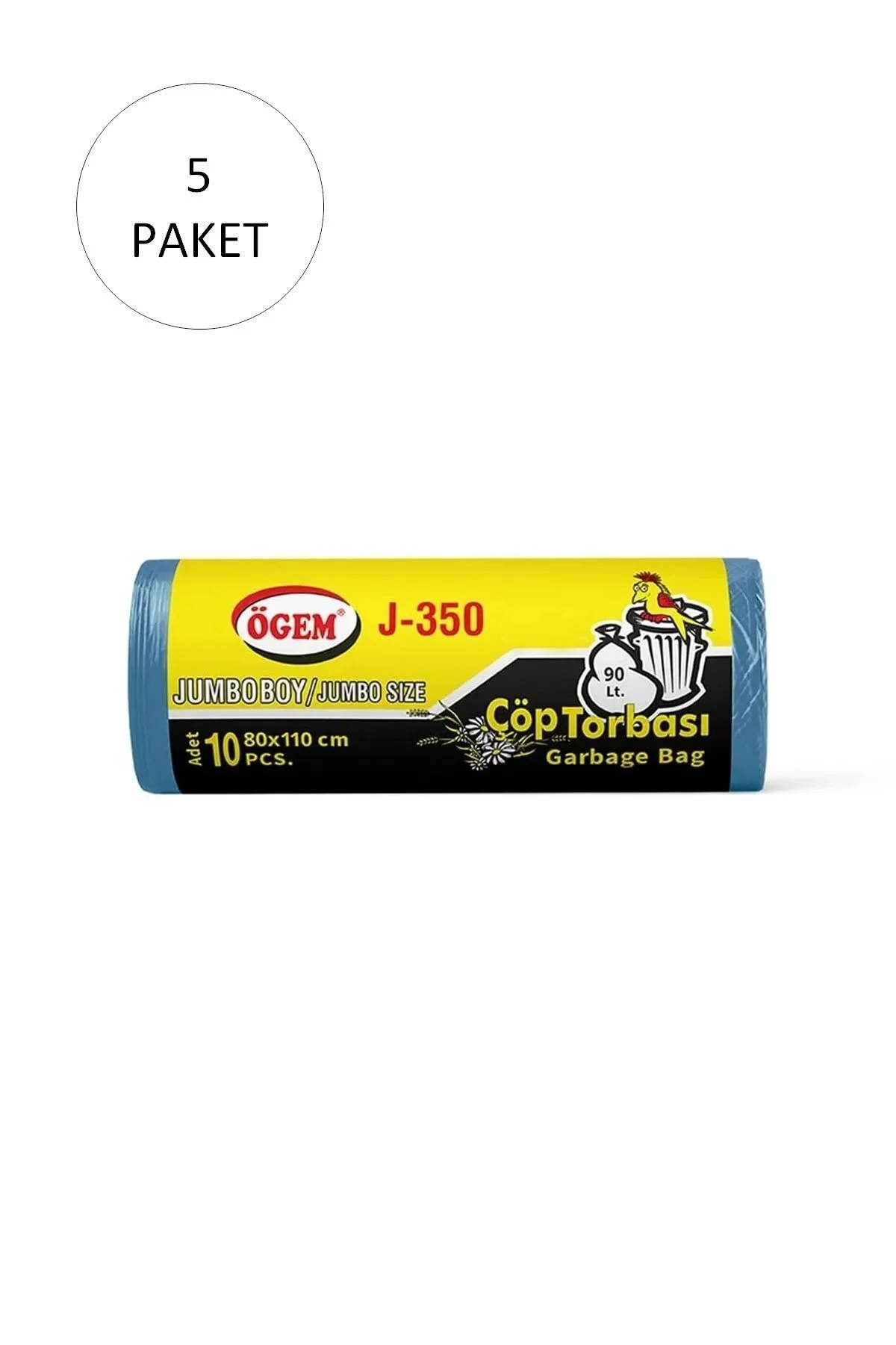 Jumbo Boy Çöp Torbası 80 x 110 cm 10 Lu Rulo x 5 Paket = 50 Adet (Mavi) Jumbo Boy Çöp Torbası 80 x 110 cm 10 Lu Rulo x 5 Paket = 50 Adet (Mavi)