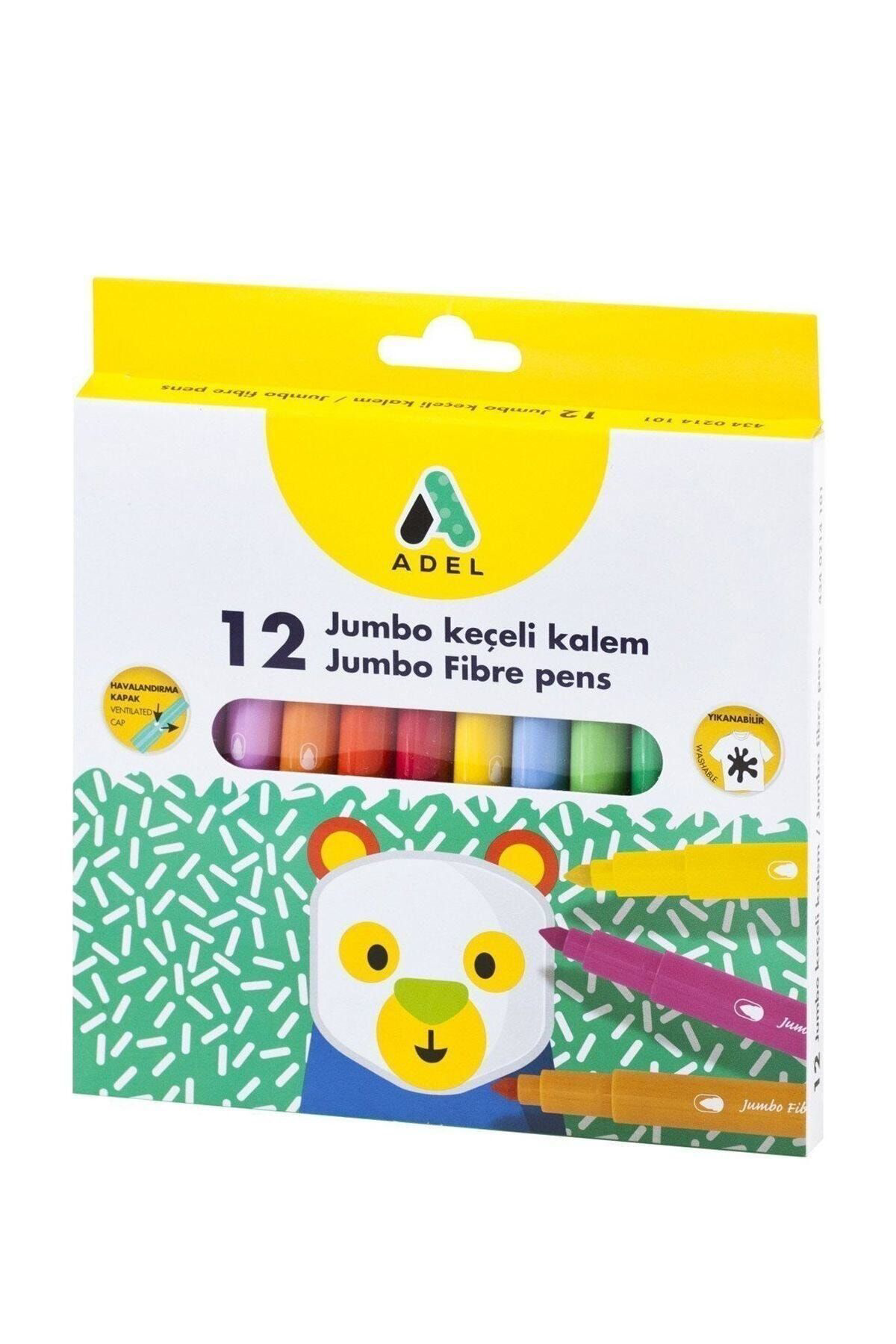 Adel Jumbo Keçeli Kalem 12 Renk