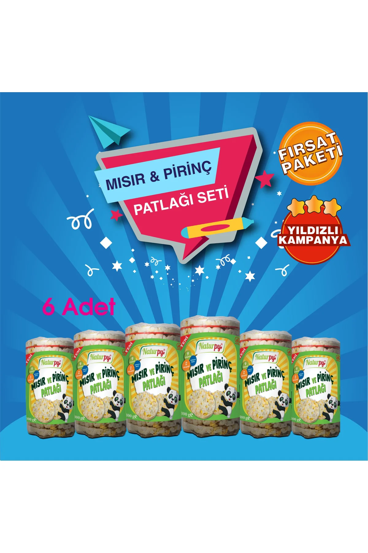 Jumbo Mısır Patlak Set (glutensiz Yuvarlak Pirinç Ve Mısır Patlağ